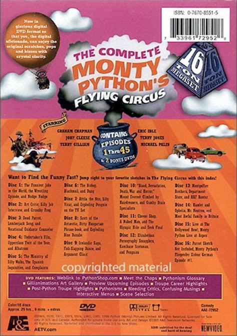 Complete Monty Python's Flying Circus (DVD 1974) | DVD Empire