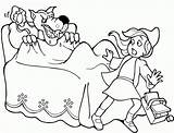 Little Red Riding Hood Coloring Pages Free  Home sketch template
