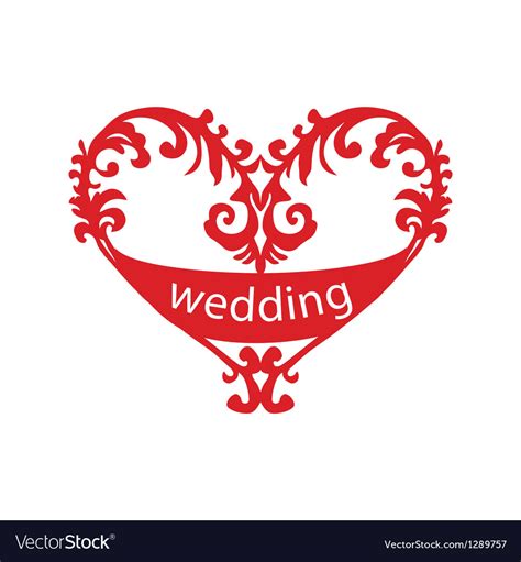 Heart for wedding Royalty Free Vector Image - VectorStock