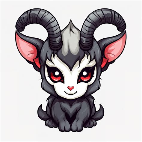 Premium AI Image | cute baphomet illustration kawaii style