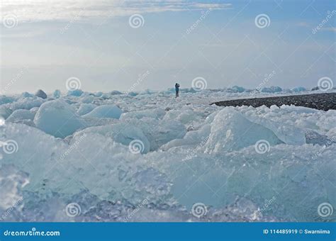 Diamond Beach, Ice Beach in Iceland Stock Image - Image of glacial, beach: 114485919