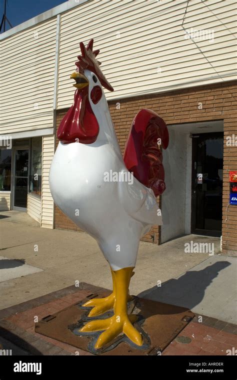 Giant chicken statue Clare Michigan USA Stock Photo - Alamy