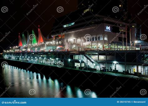 Canada Place at Night, Vancouver Editorial Image - Image of port, neon: 28210745