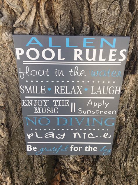 Pool Rules Sign CUSTOM Pool Sign Personalized Welcome to | Etsy