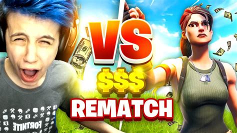 CHALLENGED to a 1V1 WAGER REMATCH LIVE! (Fortnite Battle Royale) - YouTube