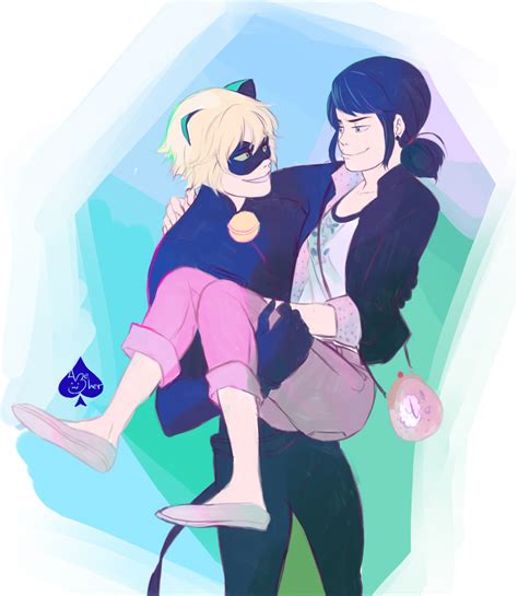 Chat Noir and Marinette - Miraculous Ladybug Fan Art (39725814) - Fanpop