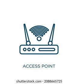 Access Point Icon Thin Linear Access Stock Vector (Royalty Free ...