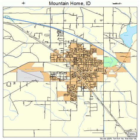 Mountain Home Idaho Street Map 1654730