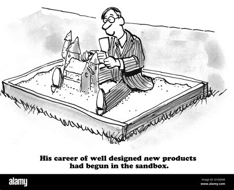 Business cartoon about product design and innovation Stock Photo - Alamy