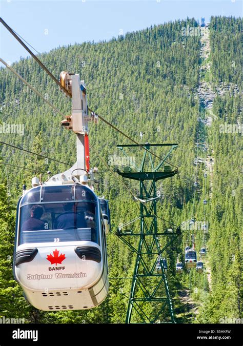 gondola on Sulphur Mountain, Banff National Park, Alberta, Canada Stock Photo - Alamy