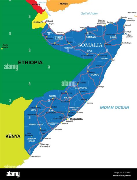 Detailed Map Of Somalia