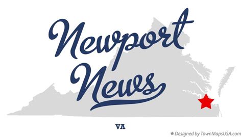 Map of Newport News, VA, Virginia