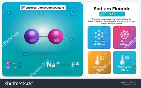 Sodium Fluoride Properties Chemical Compound Structure Stock Vector ...