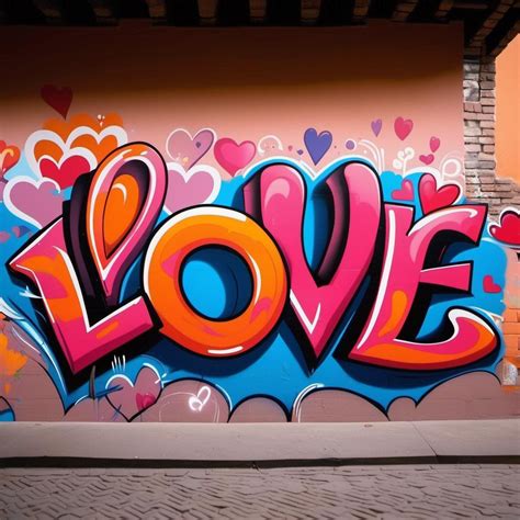 graffiti in a wall of "Love" word