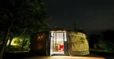 Glamping Hampshire at Meon Springs Shepherds Huts and Yurts