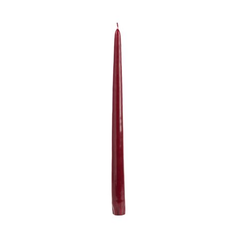 12 Inch Burgundy Taper Candle