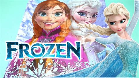 Disney FROZEN - Anna & Elsa Puzzle Game - 48 Pieces - YouTube