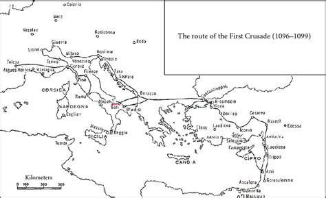 The route of the First Crusade (1096-1099). | Download Scientific Diagram