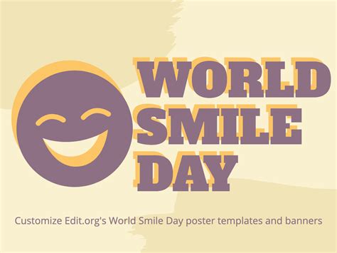 World Smile Day Poster Templates