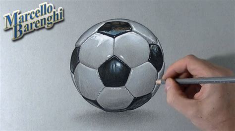 Drawing Time Lapse: a football soccer ball - hyperrealistic art | Teckning