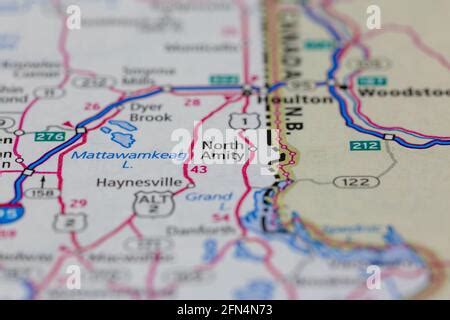 North Amity Maine USA shown on a Geography map or road map Stock Photo - Alamy