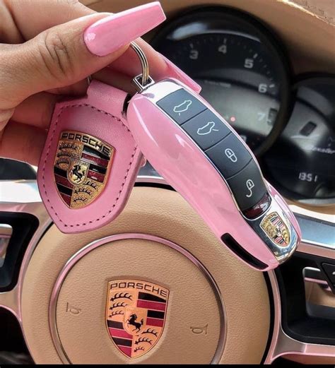 😍🌸 Pink Porsche smart key fob case Porsche Boxster 986, Porsche Macan Turbo, Cayman Porsche ...