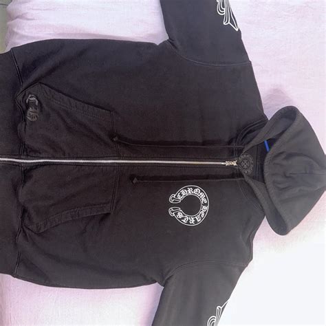 CHROMEHEARTS HOODIE (BLACK) - Depop