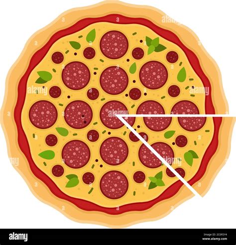Pepperoni Pizza Slice Vector Illustration Isolated On - vrogue.co