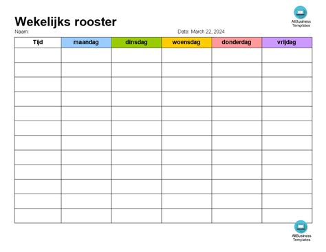 Weekly School Schedule Template | Templates at allbusinesstemplates.com