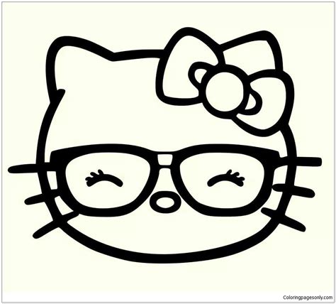 Hello Kitty Face Coloring Pages - Cartoons Coloring Pages - Coloring Pages For Kids And Adults