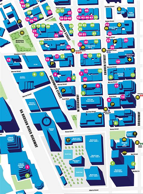 WIN Creative NYC - Neighborhood Map of Tribeca – New York City