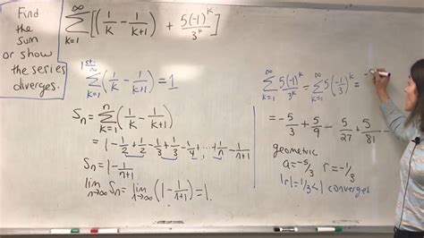 Calculus II: Example finding the sum of a convergent series - YouTube