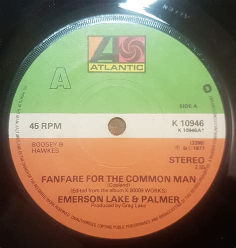 Emerson, Lake & Palmer - Fanfare For The Common Man (1977, Solid Centre ...