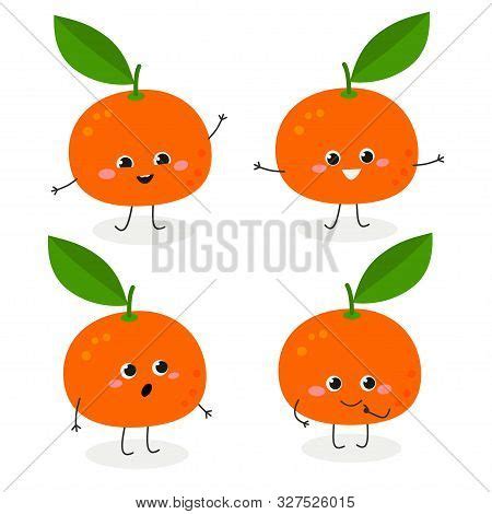 Tangerine Cartoon Vector & Photo (Free Trial) | Bigstock