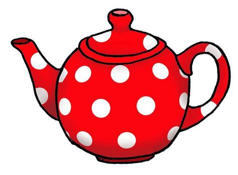 Spot Red Teapot Graphic Art Cartoon T | Tea pots, Teapot drawing, Red ...