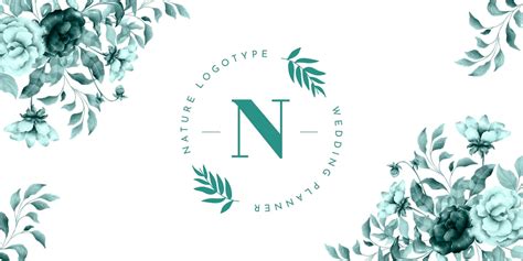 Free Vector | Nature logo banner with vintage flowers