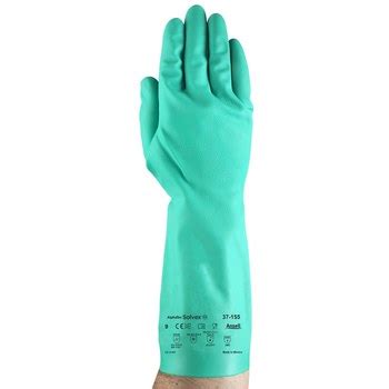 Ansell AlphaTec Solvex 37-155 Chemical-Resistant Gloves 817144, Size 10, Nitrile, Green ...