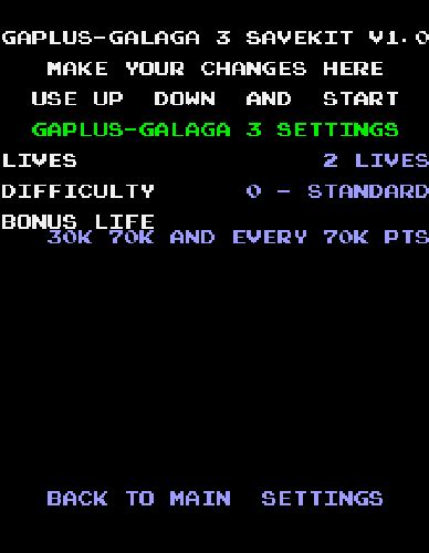 Galaga 3 | Gaplus Free Play and High Score Save Kit | High Score Saves