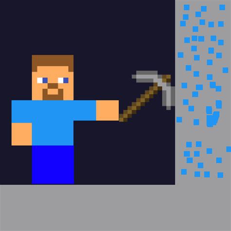 Pixilart - Steve Mining by camkachu