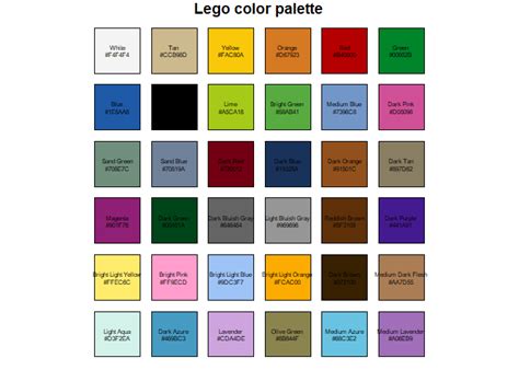 Official Lego Color Palettes • legocolors