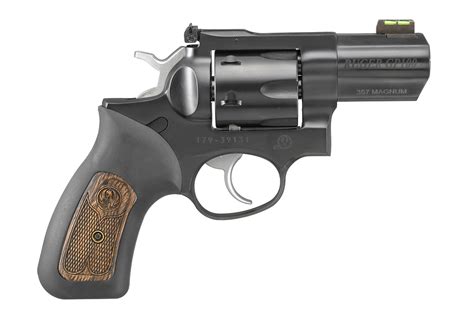 Ruger GP100 .357 Magnum Double Action Revolver with 2.5 inch Barrel and Fiber Optic Front Sight ...