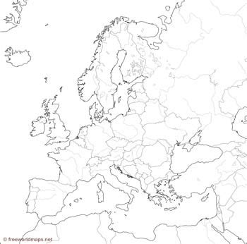 Europe Outline Maps - by FreeWorldMaps.net