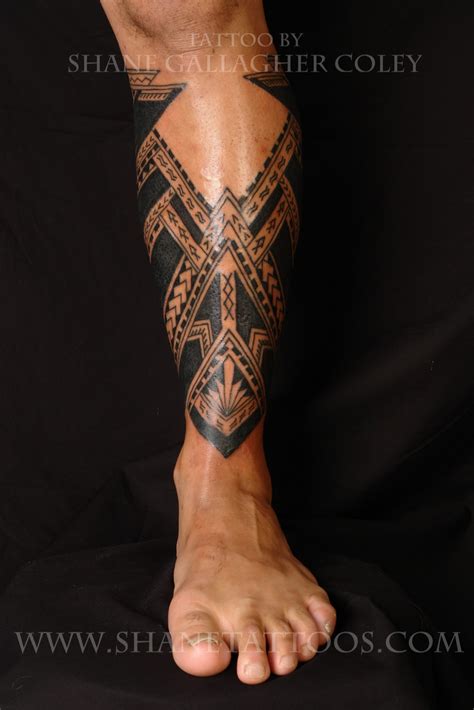 SHANE TATTOOS: Samoan Calf Tattoo