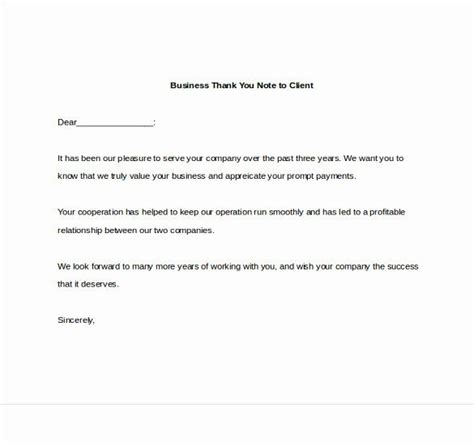 Client Notes Template Beautiful 8 Business Thank You Notes Free Sample Example format | Business ...