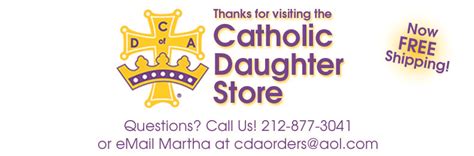 Welcome - Catholic Daughters of the Americas® Webstore