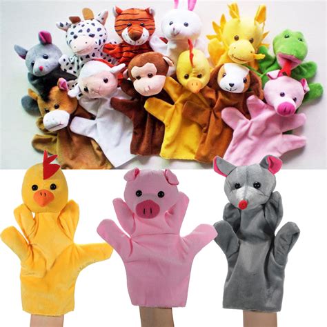 12 Styles Animal Wildlife Hand Glove Puppet Soft Plush Puppets Kid Childrens Toy | eBay