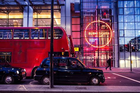 red, buses, black, taxis, sit, busy, london street, black taxis, CC0 ...