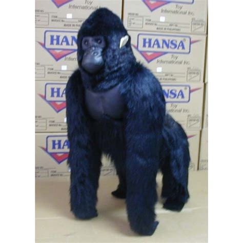 Silverback Gorilla Stuffed Animal | Gorilla Plush Statue | Hansa Toys