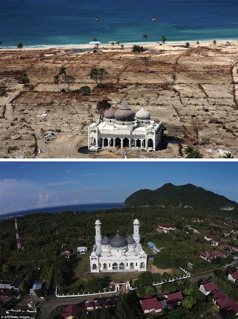 10 Amazing Before and After Shots Of The 2004 Tsunami in Aceh | WowShack