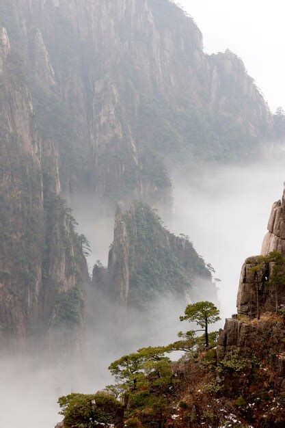 Premium Photo | Winter snow china huangshan